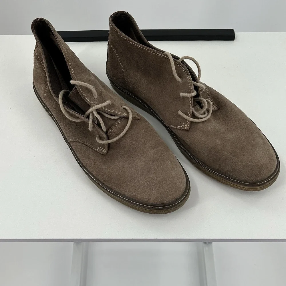Johnston & Murphy Suede Chukka Boots Mens 13M Brown Lace Up Casual Comfort J&M